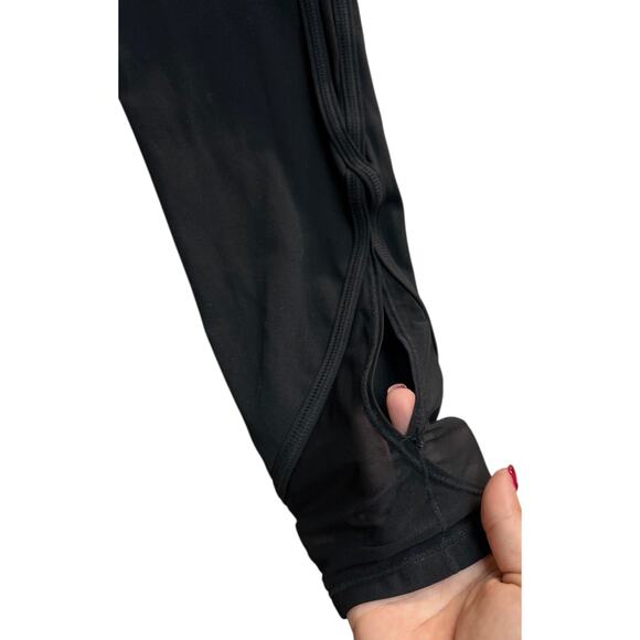 Athleta Leggings Women's Medium Black Mid-Rise Mesh Detail - Picture 7 of 9